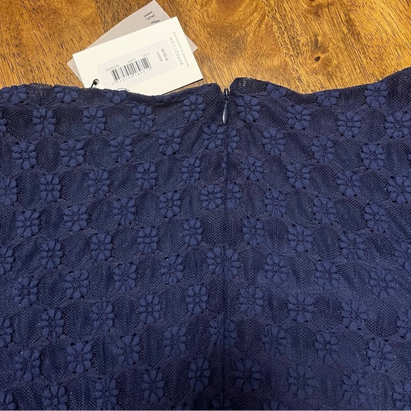NWT Bardot Adoni Long Sleeve Lace Midi Dress L / US 8 Navy Fitted - Picture 9 of 13